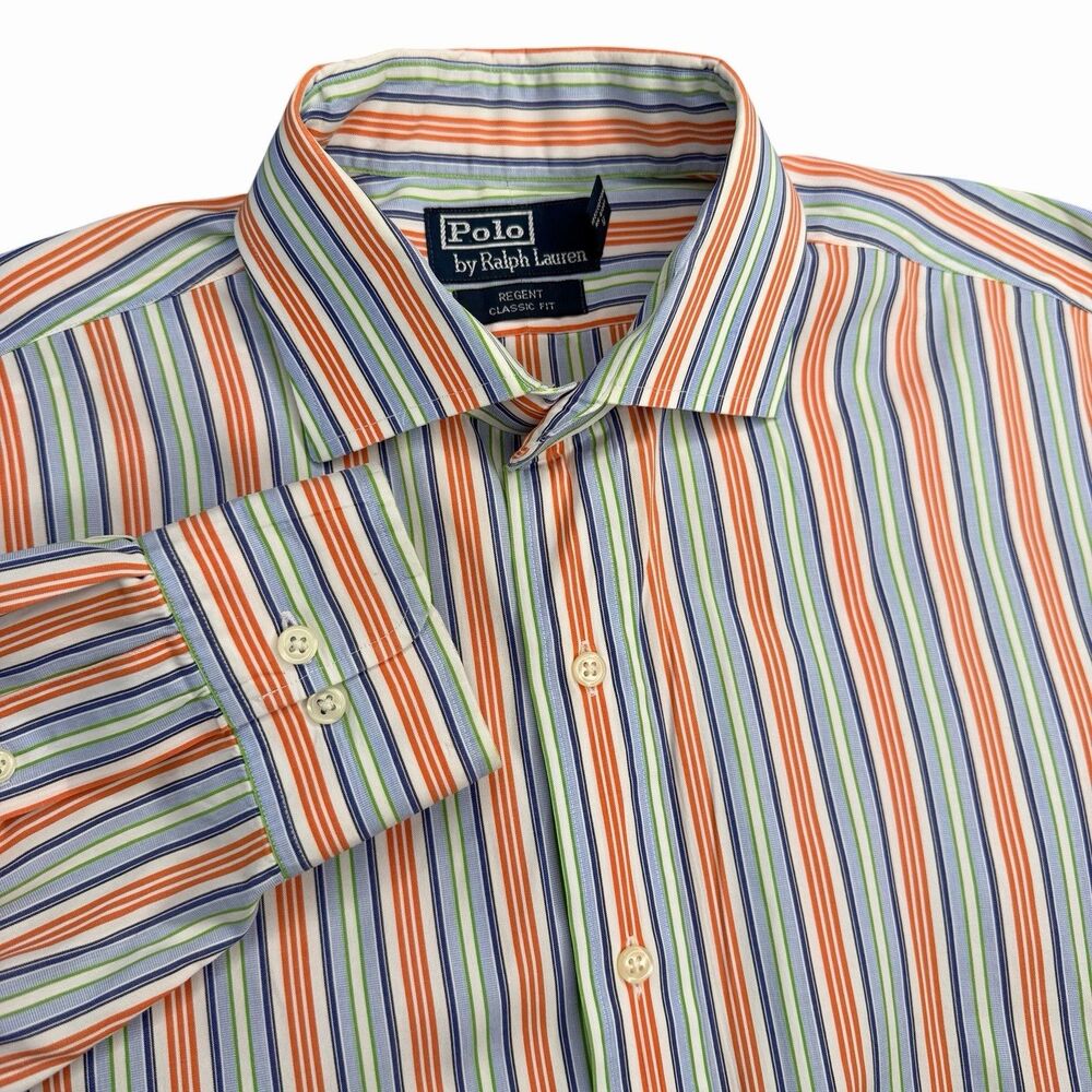 Polo Ralph Lauren Southwest Striped Shirt Mens Large 16.5 Regent Classic Fit